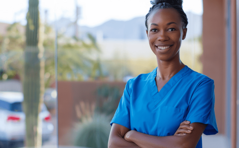 Woman happy to be providing TRICARE Mental Health Services in Phoenix, Arizona